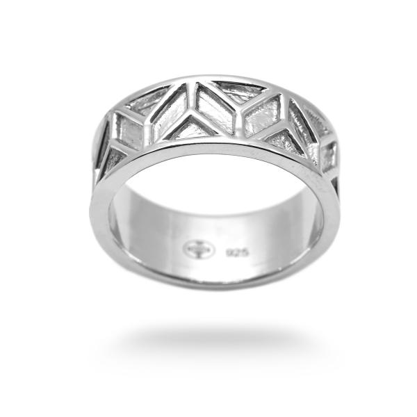 Bague anneau argent Metrix